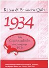 Buchcover Raten und Erinnern Quiz 1934