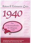 Buchcover Raten und Erinnern Quiz 1940