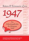 Buchcover Raten und Erinnern Quiz 1947