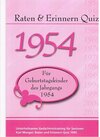 Buchcover Raten und Erinnern Quiz 1954 – Für Geburtstagskinder des Jahrgangs 1954