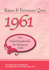 Buchcover Raten und Erinnern Quiz 1961
