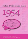 Buchcover Raten und Erinnern Quiz 1954