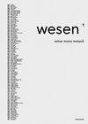 Buchcover wesen und utopie. Prototypmodelle postevolutionärer Lebensformen / wesen