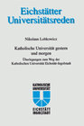 Buchcover Katholische Universtität gestern und morgen