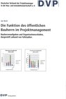 Buchcover Die Funktion des öffentlichen Bauherrn im Projektmanagement