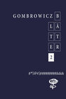 Buchcover Gombrowicz-Blätter Nr. 2