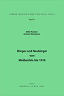 Buchcover Bürger und Neubürger von Weißenfels bis 1913