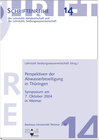 Buchcover Perspektiven der Abwasserbeseitigung in Thüringen