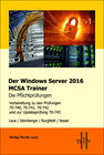 Buchcover Der Windows Server 2016 MCSA-Trainer, die Pflichtprüfungen