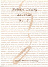 Buchcover Robert Lowry Journal / Bio