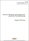 Buchcover Kritische Würdigung von Konzepten einer islamischen Wirtschaftsordnung