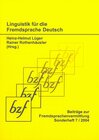 Buchcover Linguistik für die Fremdsprache Deutsch