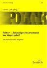 Buchcover Folter - zulässiges Instrument im Strafrecht?