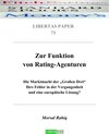 Buchcover Zur Funktion von Rating-Agenturen