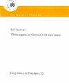 Buchcover Three papers on German verb movement