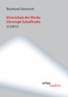 Buchcover Verzeichnis der Werke Christoph Schaffraths (CSWV)