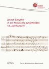 Buchcover Joseph Schuster in der Musik des ausgehenden 18. Jahrhunderts