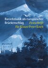 Buchcover Barockmusik als europäischer Brückenschlag