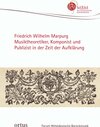 Buchcover Friedrich Wilhelm Marpurg. Musiktheoretiker, Komponist und Publizist in der Zeit der Aufklärung