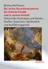 Buchcover Die tiefen Streichinstrumente bei Antonio Vivaldi und in seinem Umfeld