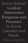 Buchcover Lexikon historischer Ereignisse und Personen in Kunst, Literatur und Musik
