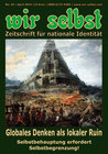 Buchcover Globales Denken als lokaler Ruin. Selbstbehauptung erfordert Selbstbegrenzung