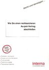 Buchcover Wie Sie einen rechtssicheren Au-pair-Vertrag abschliessen