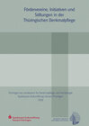 Buchcover Fördervereine, Initiativen und Stiftungen in der Thüringischen Denkmalpflege