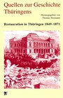Buchcover Restauration in Thüringen 1849-1871