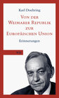 Buchcover Von der Weimarer Republik zur Europäischen Union