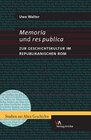 Buchcover Memoria und res publica