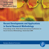 Buchcover Recent  Developments and Applications in Social Research Methodology
