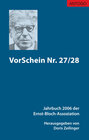Buchcover VorSchein Nr. 27/28. Jahrbuch 2006 der Ernst-Bloch-Assoziation