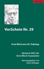 Buchcover VorSchein Nr. 29. Jahrbuch 2007 der Ernst-Bloch-Assoziation