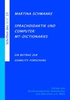 Buchcover Sprachdidaktik und Computer: MT-Dictionaries
