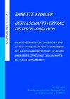 Buchcover Gesellschaftsvertrag Deutsch-Englisch