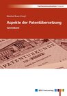 Buchcover Aspekte der Patentübersetzung