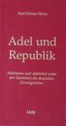 Buchcover Adel und Republik