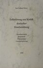 Buchcover Erläuterung und Kritik deutscher Staatsordnung
