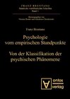 Buchcover Psychologie vom empirischen Standpunkt. Von der Klassifikation psychischer Phänomene