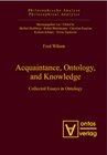 Buchcover Acquaintance, Ontology, and Knowledge