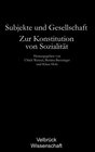 Buchcover Subjekte und Gesellschaft - Studienausgabe