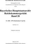 Buchcover Bayerisches Hauptstaatsarchiv. Reichskammergericht / Bayerisches Hauptstaatsarchiv. Reichskammergericht Band 20.