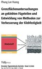 Buchcover Grenzflächenuntersuchungen an geklebten Fügeteilen und Entwicklung von Methoden zur Verbesserung der Klebefestigkeit