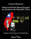 Buchcover Völkerrechtliche Betrachtungen zur Existenz der Republik China