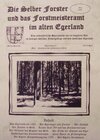 Buchcover Die Selber Forster und das Forstmeisteramt im Egerland