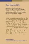Buchcover Landesherrliche Finanzen und Finanzverwaltung im Spätmittelalter