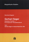 Buchcover Gerhart Seger - radikaler Pazifist und konsequenter Sozialdemokrat