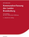 Buchcover Kommunalverfassung des Landes Brandenburg