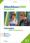 Buchcover Pauker. Die Lernhilfen / Realschule Baden-Württemberg, Lösungen Abschluss 2009